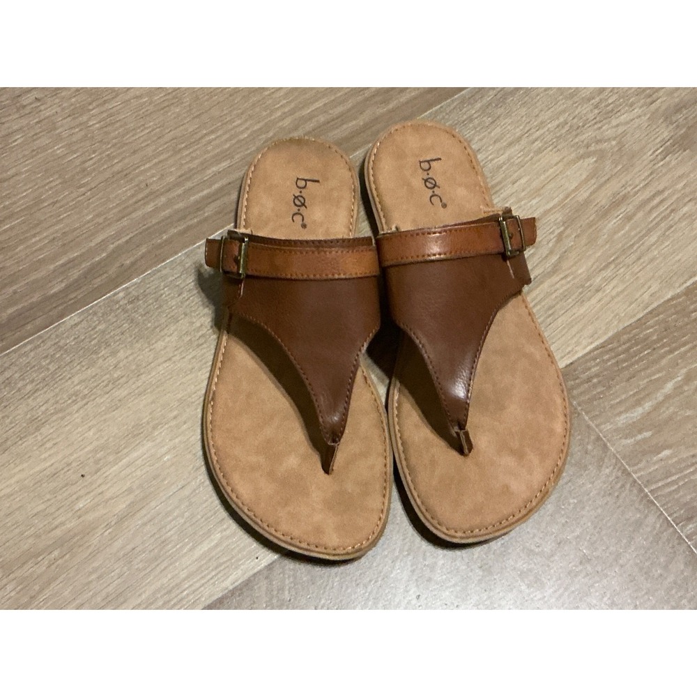 BOC Women's B.O.C. by Born Concept, MYA Thong Flip Flop Sandal Size 9M Brown